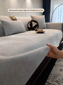 1 bucată husă de pernă de canapea din chenille, stil simplu de lux, potrivită pentru toate anotimpurile, acceptă animalele de companie și lavabilă, moale și confortabilă, anti-alunecare, excelentă pentru protecția canapelei