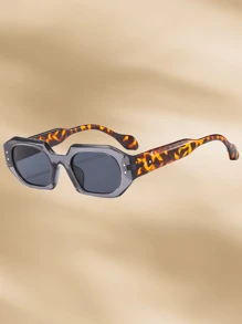 1 件男士时尚眼镜 2025 新款夏季水钻不对称街拍复古适合户外旅行、舞台表演、派对 - 彩色 - 查看 10