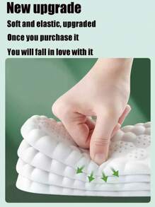 1 Paar 4D Schuheinlagen in Wolkenform, aus PU Material weich & elastisch, U-förmige stoßdämpfende Einlagen geeignet für Sport & Gehen, Unisex