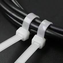 100/400 piezas Bridas de nailon negras y blancas, bridas de plástico autobloqueantes, bridas para cables, bridas de nailon autobloqueantes, bridas para cables, bridas para horticultura, bridas de sellado multiusos, alta resistencia sin romperse, para ordenar y almacenar cables, fijar cables eléctricos domésticos, adecuado para uso en interiores y exteriores