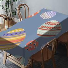 1pc Easter Tablecloth With Rabbit & Egg Design, Suitable For Spring/Summer Decoration, Easter Gift, Indoor/Outdoor, Easter Party & Home Decor, Easter Decorations, Farmhouse Decor - Multicolor - View 32