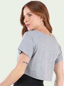Kit 2 Cropped Feminino Fitness Academia - 白色 - 查看 7