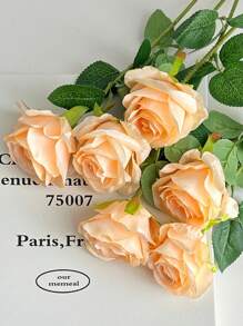 1 pieza / 3 piezas / 5 piezas Rosas artificiales - Flor artificial para el Día de la Madre, Día de San Valentín, decoración familiar, boda, festival con flores falsas