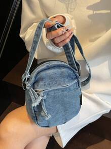 Light Blue Small Shoulder Bag, Compact Crossbody Bag For Women, Can Fit Phone, Ideal For Outings And Photography - Baby Blue - View 2