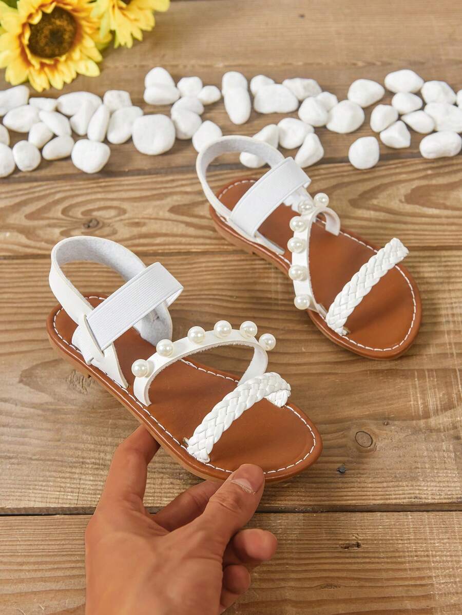 Najnowsze modne, urocze rzymskie sandały na zewnątrz, w stylu szkolnym, płaskie dla dzieci