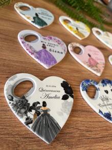Personalisiertes Geschenk, magnetischer Flaschenöffner, 15-18 Jahre Geburtstagsparty Geschenk, Prinzessin Stil Design, Mädchen Party, multifunktional, schimmelresistent, sehr dekorativ, exquisit, modisch, hochwertig, modern, retro, individualisiert, einzigartig, personalisiert, ideales Geschenk für sie, Freund, Freundin, Vater, Mutter, Familie, Freunde, Sohn, Tochter, Kinder, Jahrestag, Geburtstag, Geschenk für Vater, gemütliche Atmosphäre, Zuhause, individualisierter Flaschenöffner und Zubehör - Verschiedenfarbig - Übersicht 10