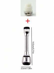 1pc Creative 360° Rotatable Faucet Extender With 2 Modes-Longer, Spin, Splash-Proof Nozzle For Upgraded Kitchen Water Saving!