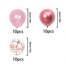 30pcs Pink Latex Balloons Set, 10/12 Inch, Suitable For Birthday, Wedding, Proposal, Anniversary And Other Occasions, Vivid Pink Party Decoration Gifts Graduation Birthday Decorations Party Decorations Bachelorette Decor Graduation Decorations Summer Beach Back To School School Supplies Room Decor - Pink - View 6