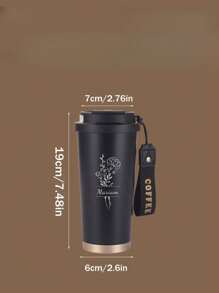 1 件可定制姓名 + 花卉图案双盖 316 不锈钢隔热咖啡杯，美观大方，容量大，男女通用水瓶，学生，多功能，可调节，耐用，装饰性，可重复使用，精致，可爱，高品质，现代，多彩，可爱，舒适，时尚，定制，个性化，独特，适合送给他的理想礼物，适合送给她的理想礼物，男朋友，女朋友，爸爸，妈妈，家人，朋友，儿子，女儿，办公室，茶室，学校，家庭，家居清新 - 多色 - 查看 2