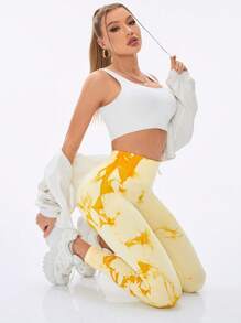 女士高腰无缝瑜伽紧身裤，紧身收腹