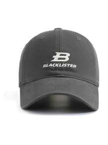 1 pezzo Cappellino da baseball classico con ricamo della lettera B, stile da strada versatile e protezione solare, regolabile e confortevole, unisex