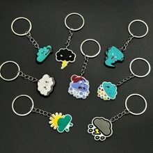 8 件装卡通云形钥匙扣时尚包包配饰个性派对小礼物伴娘礼物夏季