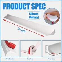 Silicone Sealing Strip For Kitchen Countertop, Bathroom Sink, Stove Edge Gaps, Self-Adhesive Waterproof Sealant Home Bathroom Decor Fall Decor Back To School