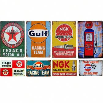 1 قطعة لافتة معدنية من النفط خليج NGK (20 سم * 30 سم/8 بوصة * 12 بوصة) ، لوحة زينة جدار الكراج، ديكور بلاطة زيت السيارات وبنزين محطة الوقود النادي الرجالي مقهى الحانة ديكور منزلي