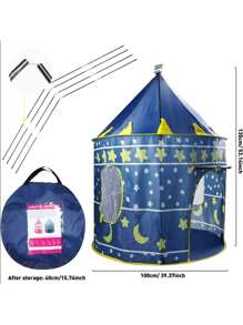Tienda Campaña para niños infantil Portátil Plegable - Azul - Ver 4