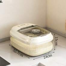 1pc Bestselling Household Anti-Moisture Anti-Insect Sealed Transparent Visible Large Capacity Grains & Cereals Storage Box - Photo Color - View 9