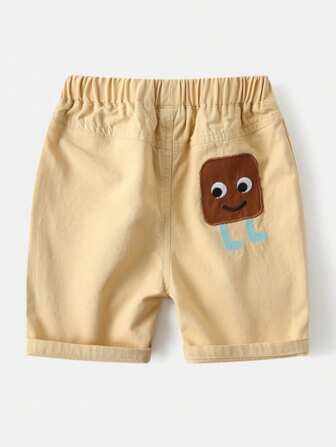 男童卡通图案松紧腰宽松休闲短裤