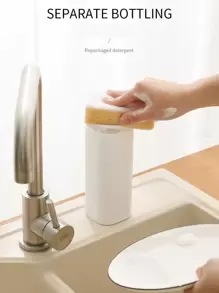 1 pieza Botella recargable portátil para viajes para champú, gel de ducha, jabón de manos, líquido para lavar platos, almacenamiento de cocina