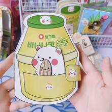 1pc Creatieve Cartoon DIY Aankleedsticker Stil Boek (Inclusief Gereedschapsset) - Papierkunst Thema Set (Moet Je Zelf Maken, Voel De Plezier Van Het Maken), Stressverlichtende Knijp Speelgoedboek - Gemaakt Van Papiermateriaal