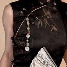 8pcs Chinese Style Zinc Alloy Qipao Decorations, Tassels Brooch, High-End Peony & Double Happiness Chinese Hanfu Accessories Dress Accessories Pin For Clothes Bag Charm School Office Accessories Shirts Jacket Jewelry Christmas Halloween Clothes Pin Funny Cute Teacher Gifts Costume Accessories Bag Charms