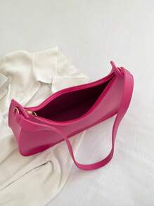 Bolso de sobaco con diseño exclusivo, bolso de mujer, bolso de hombro de moda para el otoño e invierno 2025, súper ligero y de mano - Rosa Fucsia - Ver 6