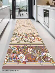 1 tấm thảm chùi chân hành lang in hình học, thảm, thảm trang trí nhà trong nhà, thảm ngày lễ, thích hợp cho phòng khách, hành lang, phòng ngủ, nhà bếp, lối vào, dễ vệ sinh, thiết kế ban đầu cho mùa hè - Nhiều màu - Xem 4