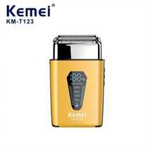 Kemei 科美 KM-T123 电动剃须刀胡须修剪器金属充电剃须刀理发器修剪器剃须刀 - 黃色 - 查看 2