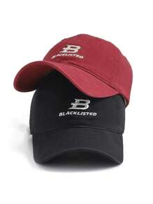1 pezzo Cappellino da baseball classico con ricamo della lettera B, stile da strada versatile e protezione solare, regolabile e confortevole, unisex