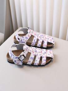 1 Pair Toe-Covered Adjustable Back Strap Fashion Beach Holiday Sandals - Multicolor - View 5