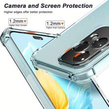 Hoesje voor Honor 200 Lite 5G, doorzichtige telefoonhoes met versterkte hoekbeschermingsbumper, slanke pasvorm, schokbestendig, flexibele TPU-hoes voor Honor 200 Lite, transparant