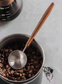 1PC Coffee Spoon With Vintage Walnut Handle, Stainless Steel Coffee Spoon, Stainless Steel Tea Spoon, And Seasoning Spoon Back To School