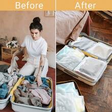 10pcs Travel Zipper Bags, PE Storage Bags, Semi-Transparent Plastic Bags With EVA Zipper, Zipper Bags, Waterproof Packaging Bags