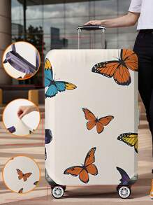 Butterfly Pattern Luggage Compartment Lid 18-32 Inch Flexible Luggage Compartment Lid, Suitable For 18-32 Inch Luggage Compartment Lid Anti Scratch Protector Luggage Compartment Protector Luggage Compartment Lid Protective Cover Dust Cover Suitcase Dust Cover Travel Accessories Luggage Cover Suitcase Cover Travel Case Cover Luggage Protector For Back To School For Travel For School For Business For Outdoor Waterproof - Multicolor - View 2