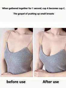 Invisible Mango Shaped Strapless Self-Adhesive Lifting Bra - Seamless, Slip-Proof, Comfortable, And Easy To Wear - Perfect For Women's Lingerie And Underwear Needs - Black - View 12