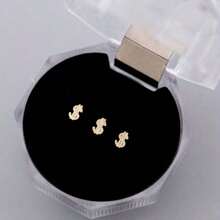 3pcs/Set Golden Metal Dollar Sign Dental Jewelry, Fashionable Unique Teeth Decor Suitable For Hip Hop Parties, Balls