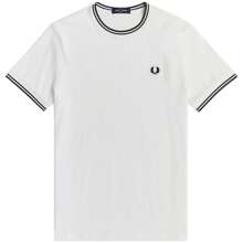 Fred Perry Koszulka Z Krótkim Rękawem Twin Tipped T-Shirt dla Mężczyzna w kolorze Biały ✅ Dostawa w ciągu 3-5 dni