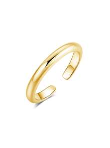 A 925 Sterling Silver Minimalist Toe Rings Lightweight Simple Antique Open Adjustable Toe-Rings Beach Foot Jewelry - Style 2 - View 10