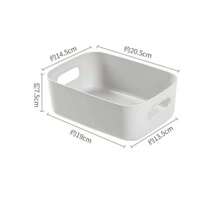 10 Pieces White Plastic Storage Basket With Handle - Multifunctional Rectangular Storage Box For Kitchen Cabinets, Bathroom And Pantry - Perfect For Spices, Snacks Essentials, Shelf Basket - Multicolor - View 14