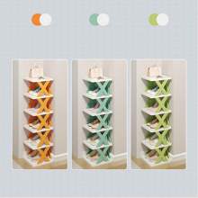 1pc Simple Multi-Tier Shoe Rack, Space-Saving Assembled Plastic Shoe Storage Organizer, Dust-Proof Home Use