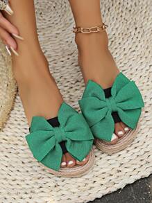 1双女士蝴蝶结装饰拖鞋，新款夏季时尚多功能平底沙滩拖鞋家居拖鞋保暖，适合闺蜜节、小狗、嘉年华、鞋子、春夏精选、伴娘礼物、房间、海滩、旅行、男士、女士、度假、可爱小物、母亲节礼物、花园、厨房装饰、夏季、海滩、旅行必备、房间装饰、软萌、毕业、鞋架、收纳神器、户外、花园、毕业典礼、毕业典礼、恭喜毕业、祝贺毕业生、优秀毕业生、毕业典礼、毕业派对 - 彩色 - 查看 11