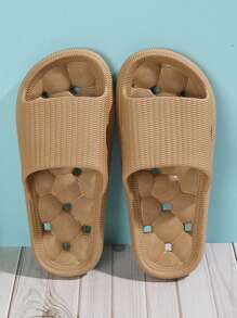 Ciabatte da bagno interne in EVA - Perforate, antiscivolo, resistenti agli odori, morbide, confortevoli, minimaliste, di colore unito, leggere, unisex