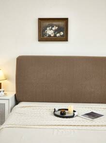 1 pieza Funda de cabecera de cama de jacquard, protector de cabecera de dormitorio suave, antiensuciamiento y elástico, apto para todas las estaciones