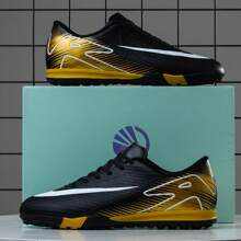 New Studded Soccer Cleats Recommended For Teenagers, Students, School Competition Training, Low-Top, , Anti-Slip, Suitable For Adults - Black - View 4