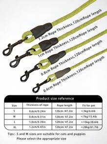 1 件圆形宠物狗/猫牵引绳，户外散步牵引绳，安全牵引绳，防止宠物丢失 - 綠色 - 查看 5