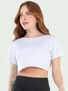 Kit 2 Cropped Feminino Fitness Academia - Tropical Pink - View 2