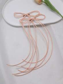 2 件/套纯色仿麂皮鹿角蝴蝶结发夹，别致的芭蕾舞者风格女孩发饰，适合日常、派对、旅行、约会佩戴