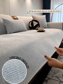 1 bucată husă de pernă de canapea din chenille, stil simplu de lux, potrivită pentru toate anotimpurile, acceptă animalele de companie și lavabilă, moale și confortabilă, anti-alunecare, excelentă pentru protecția canapelei