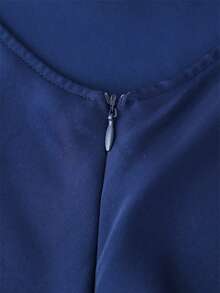 Silk-Like Halter Neck Dress DS00989CC - Blue - View 5