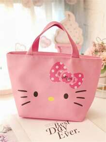 Sanrio 2 Peças Bolsas Cosméticas Cartoon Sanrio, Acompanhadas de Adesivos Sanrio, Capacidade Grande de 12,4"x 8,4", Múltiplas Cores e Estilos para Escolher, Pode Armazenar Cosméticos, Roupas, Alimentos, Ótimo para Viajar
