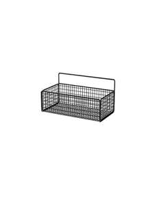 1 PC, Bathroom Shelf, No Drilling Storage Rack, Wall Mounted Basket, Iron Organizer, Shower Caddy, Kitchen Storage, Strong Load-Bearing, Space Saving, Drain And Moisture-Proof, Easy To Clean, Minimalist Style, Stylish And Beautiful, Suitable For Single Apartments, Rental Houses, Student Dormitories, Housewarming Gift, Practical Home, Organization Essential